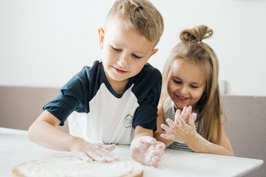 kids making no-bake recipes