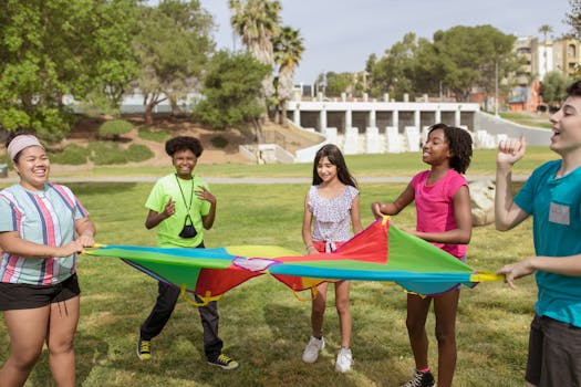 children playing in the park