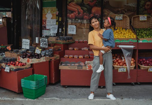 grocery shopping with children