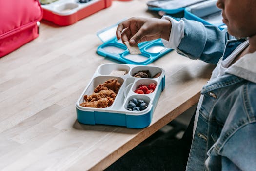 Snack preparation with kids