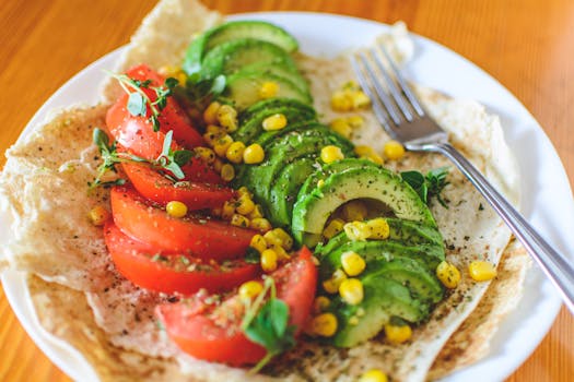 colorful veggie omelet