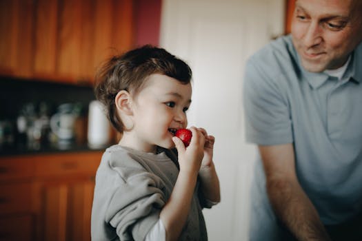 happy kids enjoying healthy snacks