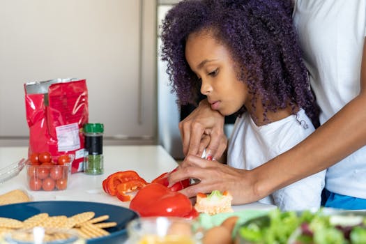 children cooking together