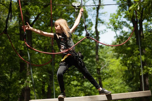 child engaged in a fun physical activity using an app