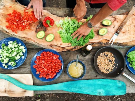 colorful organic vegetables