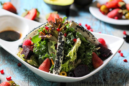 colorful plate of fruits and vegetables