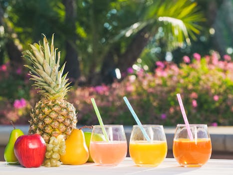 smoothies with colorful fruits