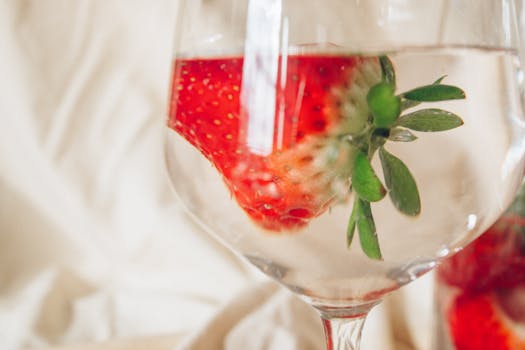 Colorful fruit-infused water