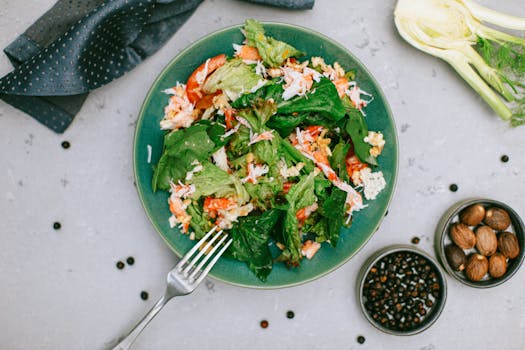 colorful plate with vegetables and protein