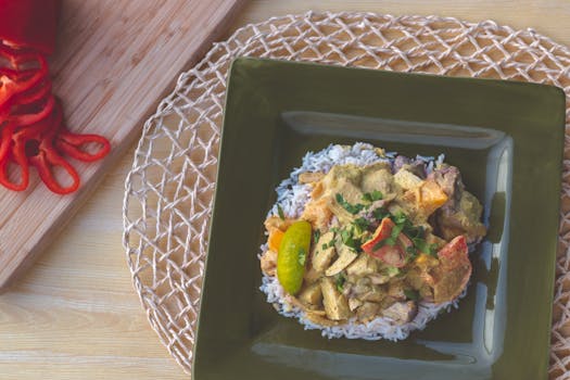 plate of colorful vegetables and chicken