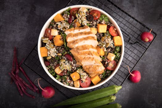 bowl of colorful quinoa salad