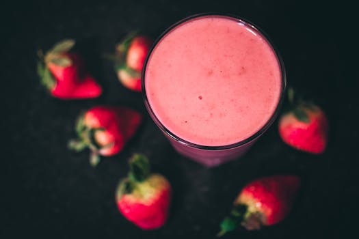 colorful smoothie with fruits