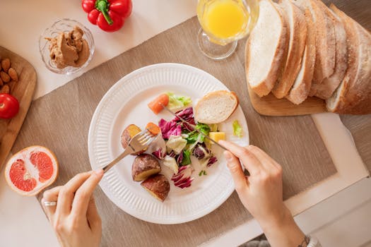 colorful plate of whole grain foods